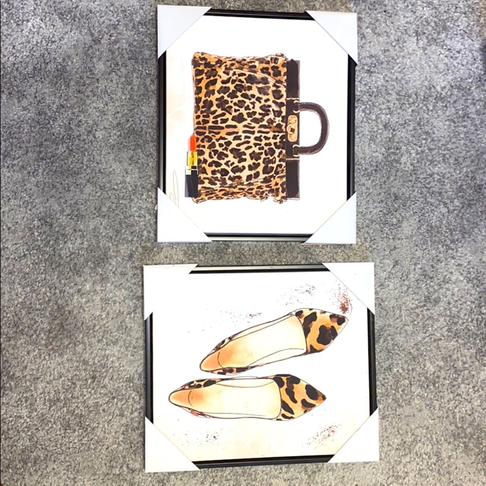 Painting of Christian Louboutin and Birkin bag